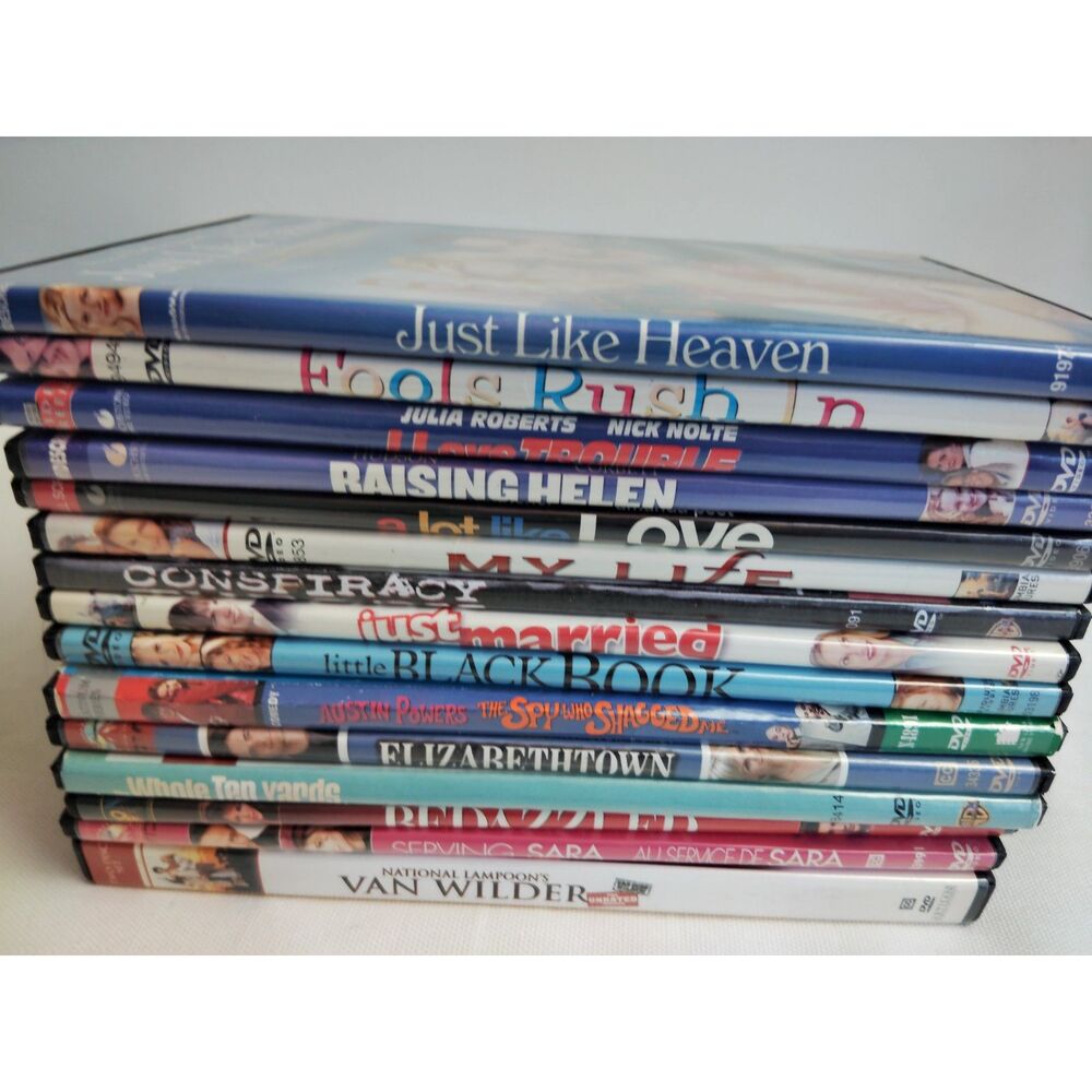 Lot of 15 Romantic Comedy, Comedy, Romance Movies in DVD Various Title